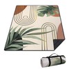 QXWREL Extra Large Picnic Outdoor Blanket 60''x80'' Boho Plant Waterproof