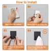 TONHTCAT Adhesive Hooks, Stick on Stainless Steel Towel Robe Razor