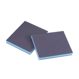 sourcing map Sanding Sponge 220 Grit Sanding Block Pad 4.7inch X 3.9inch X 0.4inch Blue 2pcs