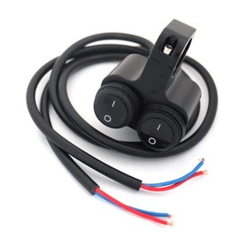 FainWan 12v 5A Motorcycle ATV Bike 7/8 inch 22mm Handlebar Dual Control Multifunctional Headlight Waterproof Switch Dangerous Brake Fog Light 2 in 1 Switch (Black)