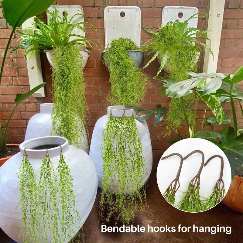 MAQIHAN Fake Spanish Moss - Artificial Moss for Plants Indoor