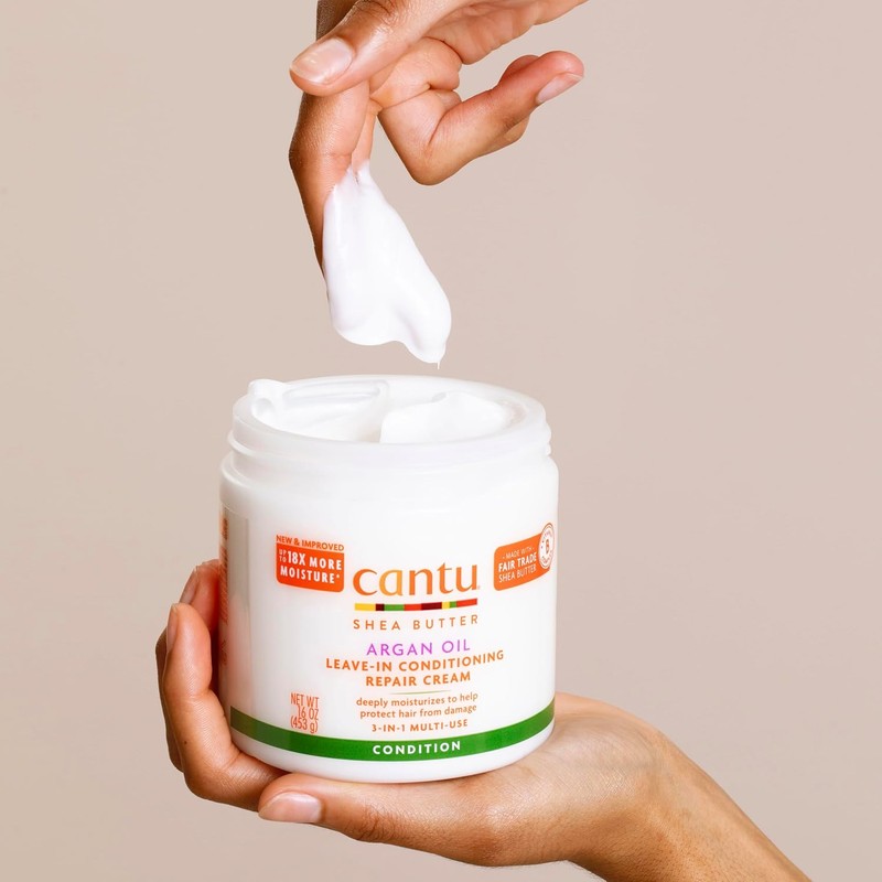 Cantu Leave-In Conditioning Repair Cream with Argan Oil, 16 oz