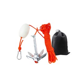 Thorkok Kayak Anchor Kit 1.5lb Small Boat Anchor Folding Grapnel Kayak Anchor for Kayak, Small Boat Canoe, Paddle Board, Jet Ski with 32.8 ft Anchor Tow Rope Carrying Bag