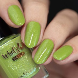 Whats Up Nails - Tuscan Harvest Nail Polish Olive Green with Iridescent Shimmer Lacquer Varnish Made in USA 21 free Cruelty Free Vegan Clean