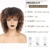 Fulang Hair Curly Wigs for Black Women Short Brown Curly