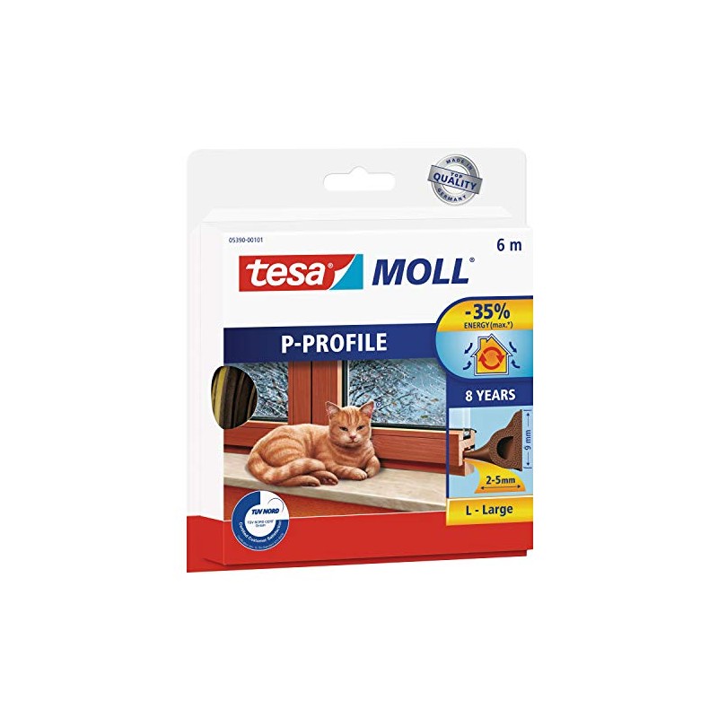 Tesa Moll Classic Pprofil Rubber Seal Brown 9 mm x