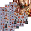 Mkwntg 4Sheet Thanksgiving Nail Stickers 5D Embossed Pumpkin Kangaroo Nail Art Stickers Cute Turkey Fall Mushroom Cherry Nail Decals Self-Adhesive Autumn Maple Ginkgo Leaves Nail Supplies for Women