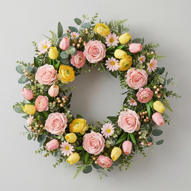 SOUJAP 40 PCS Metal Wreath Frame Ring, 12 Inch Round