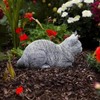 Fonowx Memorial Cat Ornament Resin Balcony Funny Outsides Outdoor Cat