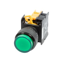Alpinetech LXL-22 22mm 1NO Momentary Push Button Switch 24V AC DC LED Illuminated (Green)