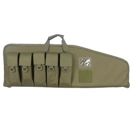 2-in-1 Tactical Hunting Fishing Rod Bag 38Inch Waterproof PVC Soft Case Padded Carry Bag for Outdoor Tactical Trainingcolor: OD Green