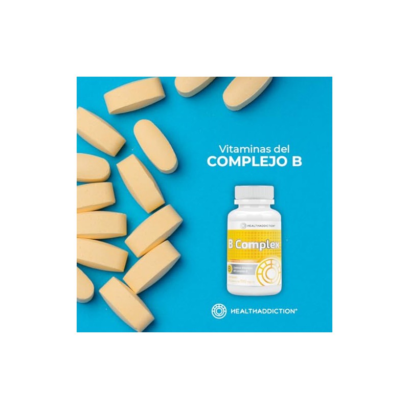 HEALTHADDICTION - Complejo B Vegano B Complex, Vitaminas B1, B2,