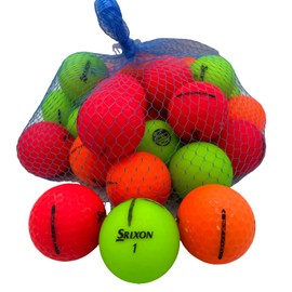 Golf Ball Planet Soft Feel Used Golf Balls for Srixon 3A/Good (24 Pack, Matte Color Mix)