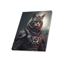 Custom Cat Portrait from Photo Framed Canvas Prints Wall Art for Home Decoration Funny Pet Portraits Painting Memorial Gift Morden Wall Decor