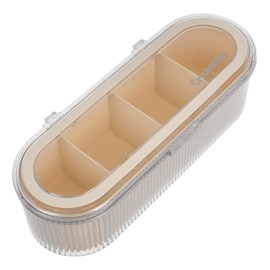 Gatuida Makeup Sponge Case with Lid Compartment Makeup Organizer for Vanity Transparent Beauty Puff Holder Dustproof Storage Bin for Women Travel
