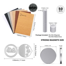 BAOFALI 9Pcs/Set Honeycomb Paper Pads and Round Cutting Dies Set Whit Magnets Position.for DIY 3D Craft and Pop-Up Cards; 30 Layers 2cm Glue line Crafts Cardmaking Embellishments