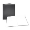 BookFactory Black Blank Notebook/Blank Book/Unruled Notebook - 96 Pages Blank
