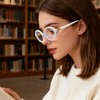 ICARA Fashion Rhinestone bling Reading Glasses for Women Retro Oval