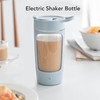 Electric Shaker Bottle 650mL USB Charging Portable Blue BPA Free