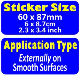 4 x C33 In Car Camera Recording Window Stickers CCTV Warning Signs Van Lorry Truck Taxi Bus Mini Cab Minicab Go Pro Dashcam Red and Black on White 60x87mm
