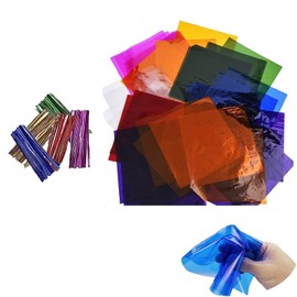 Coloured Cellophane Sheets for Crafts, Colored Sheet Cellophane Wrap Colored Transparency Sheets for DIY Arts Crafts Decoration Candy (color40)