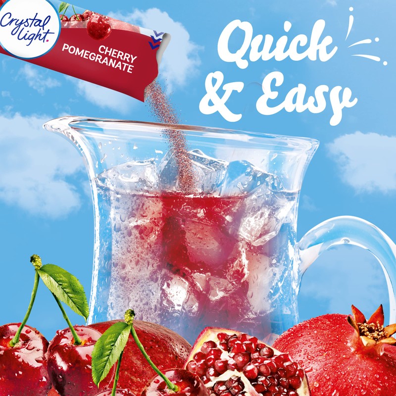 Crystal Light Sugar-Free Cherry Pomegranate Naturally Flavored Powdered Drink Mix