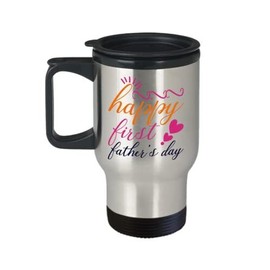Unbranded Happy First Father's Day Travel Mug, Father Present, Parents Gift