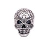 WLLAY Men Gothic Punk Skull Head Skeleton Brooch Pin For
