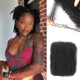Alaleibaby Afro Kinkys Bulk Human Hair 10Inch 1 Bundles 100％ Human Hair for Draedlock Extensions Repair Locs