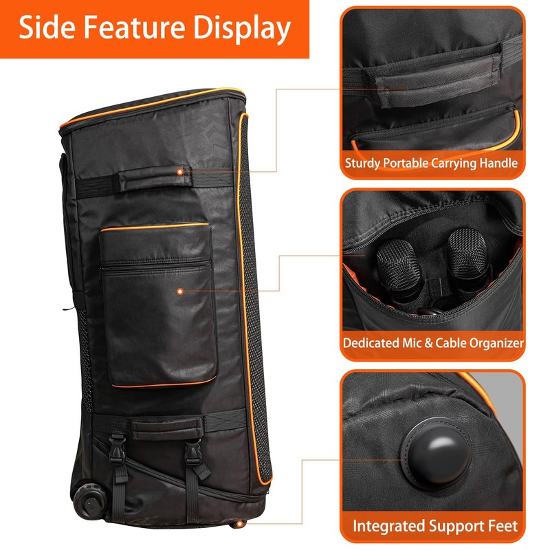 Jeachan Speaker Bag Rugged Speaker Bag Carry Case Compatible with