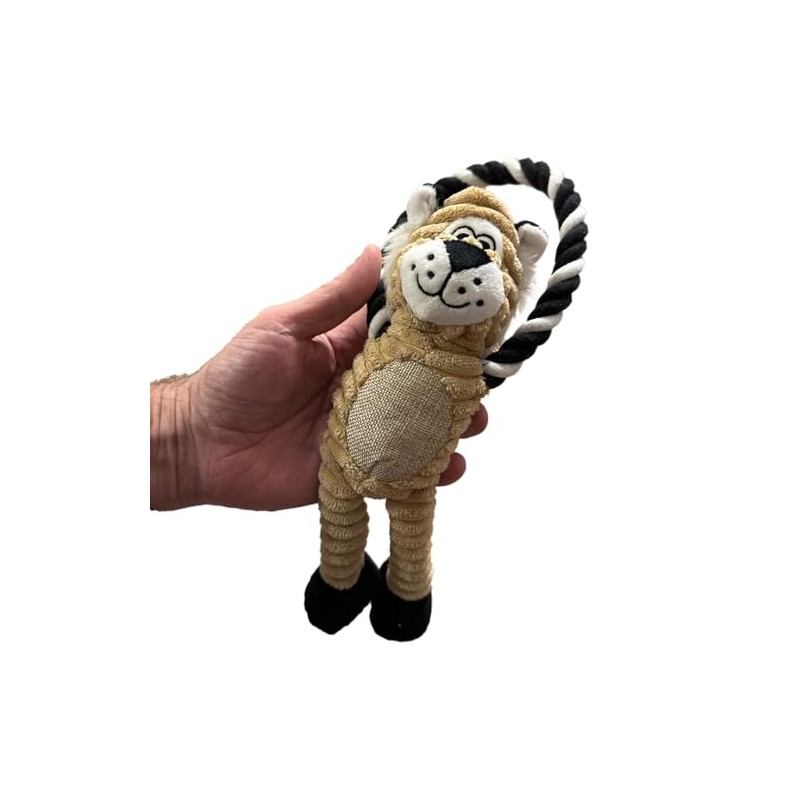 FSGPets Soft Plush Squeaky Lion Dog Toy, Interactive Puppy Training,