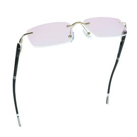 LifeArt Blue Light Blocking Glasses, Computer Reading Glasses, Anti Blue Rays, Reduce Eyestrain, Stylish for Men and Women(Gold,+3.00 Magnification)