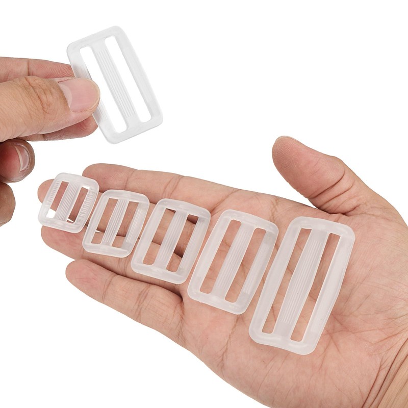 sourcing map 25Pcs Plastic Slide Buckle, 1 1/4" Tri-Glides Slides,