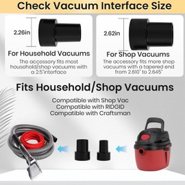 【Upgrade Hard Bristle Brush】Better Extractor Hose Kit for Shop Vac, with 10FT Hoses and 25 FTWater Pipes, Thick transparent shell, Turns Vacuum Cleaner into Carpet Cleaning Machine,2-Year Warranty