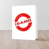 CafePress Rubber Ink Stamp Idaho Greeting Cards Folded Greeting Card