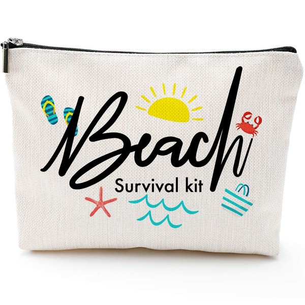 Makeup Bag for Women,Adorable Roomy Makeup Bags -Beach Survival Kit -Travel Waterproof Toiletry Bag Accessories Organizer Gifts