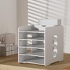 Office File Paper Organizer 7 Tiers for Desk Desktop,White File
