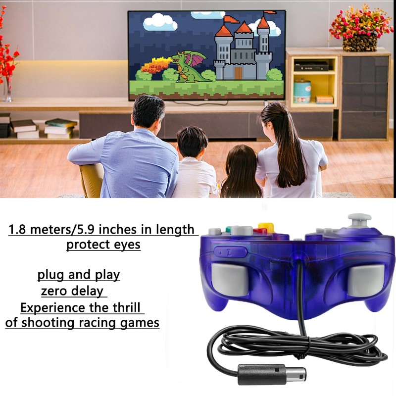 Hovlian 2 Pack NGC Controllers,Classic Wired Controller for Wii Game