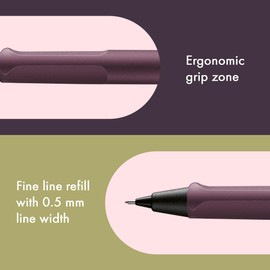 LAMY safari scarlet - Mechanical Pencil with ergonomic grip & body made of robust ASA plastic - ideal for drawing & writing - including LAMY M 41 fine line refill 0.5 mm & eraser tip