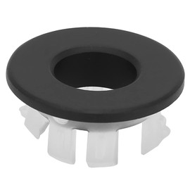 Sink Overflow Cover, Sink Overflow Ring, Universal Round Kitchen Sink Overflow Cover, Sink Replacement Ring for Kitchen, Bathroom, Bathtub (Black)