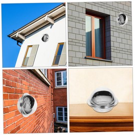 Operitacx 2 Stück Haube Aus Edelstahl Entlüften Lüftungshauben Entlüftung Kappe Abdeckung Abluftöffnung An Der Außenwand Wandluftablüftung Silber Edelstahl 304