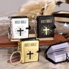 FREESOOTH Mini Bible Keychain, Tiny Miniature Real Bibles Key Chains