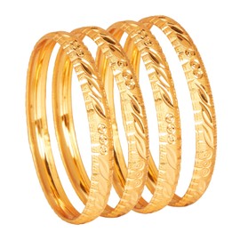 Bodha Traditional IndianFine Gold Plated Designer Bangles for Women (Pack of 4) SJ_3313