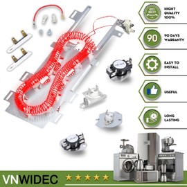 𝐔𝐩𝐠𝐫𝐚𝐝𝐞 WED9550WR0 WED9550WR1 WED9550WW0 WED9550WW1 WED9550WW2 WED95HEDC1 WED95HEDU1 WED95HEDW1 Dryer Heating Element kit Replacement for Whirlpool Dryer Include Thermostat, Thermal Fuse