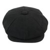 TruClothing.com Men's Herringbone Tweed Design Grandad Style Hat, black