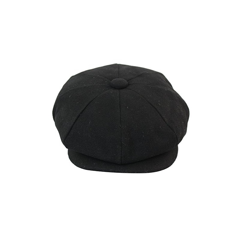 TruClothing.com Men's Herringbone Tweed Design Grandad Style Hat, black