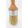 Large Round Wax Brush with Varnished Handle. Great for Painting,