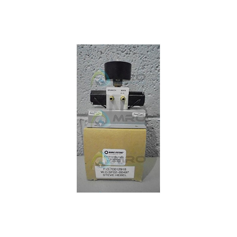 MAMAC SYSTEMS EP-313-020 TRANSDUCER, 18-28V AC/DC, ELECTROPNEAUMATIC Type, Mini, 4-20