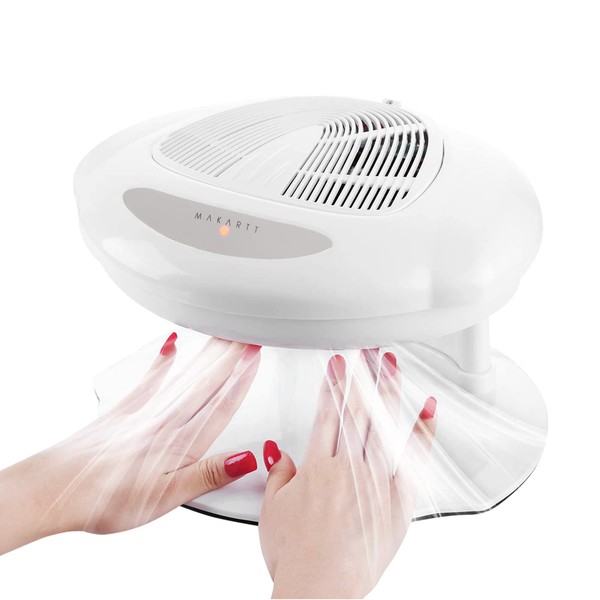 Makartt Air Nail Dryer for Both Hands and Feet 400W Air Nail Fan Blow Dryer for Regular Nail Polish Automatic Sensor Warm Cool Breeze Home and Salon Use No Harmful to Hands Feet C-02