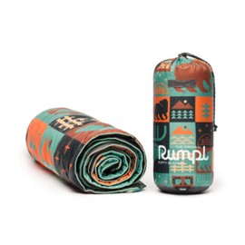 Rumpl Original Puffy Blanket - Warm Puffy Camping Blanket, 100% Recycled Polyester Insulation, Lightweight, Packable, Water-Resistant, Outdoor Puffer Blanket, 52"x75", Forest Cabin
